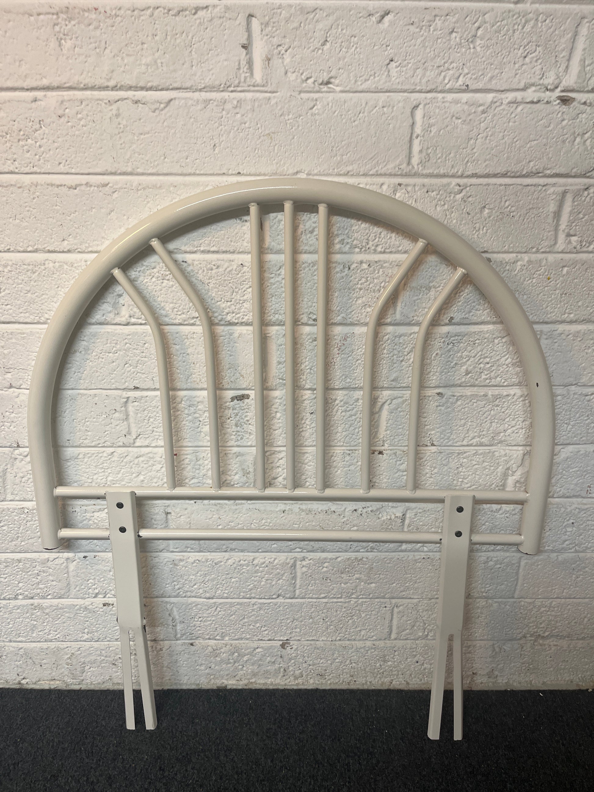 3ft white metal headboard 1325