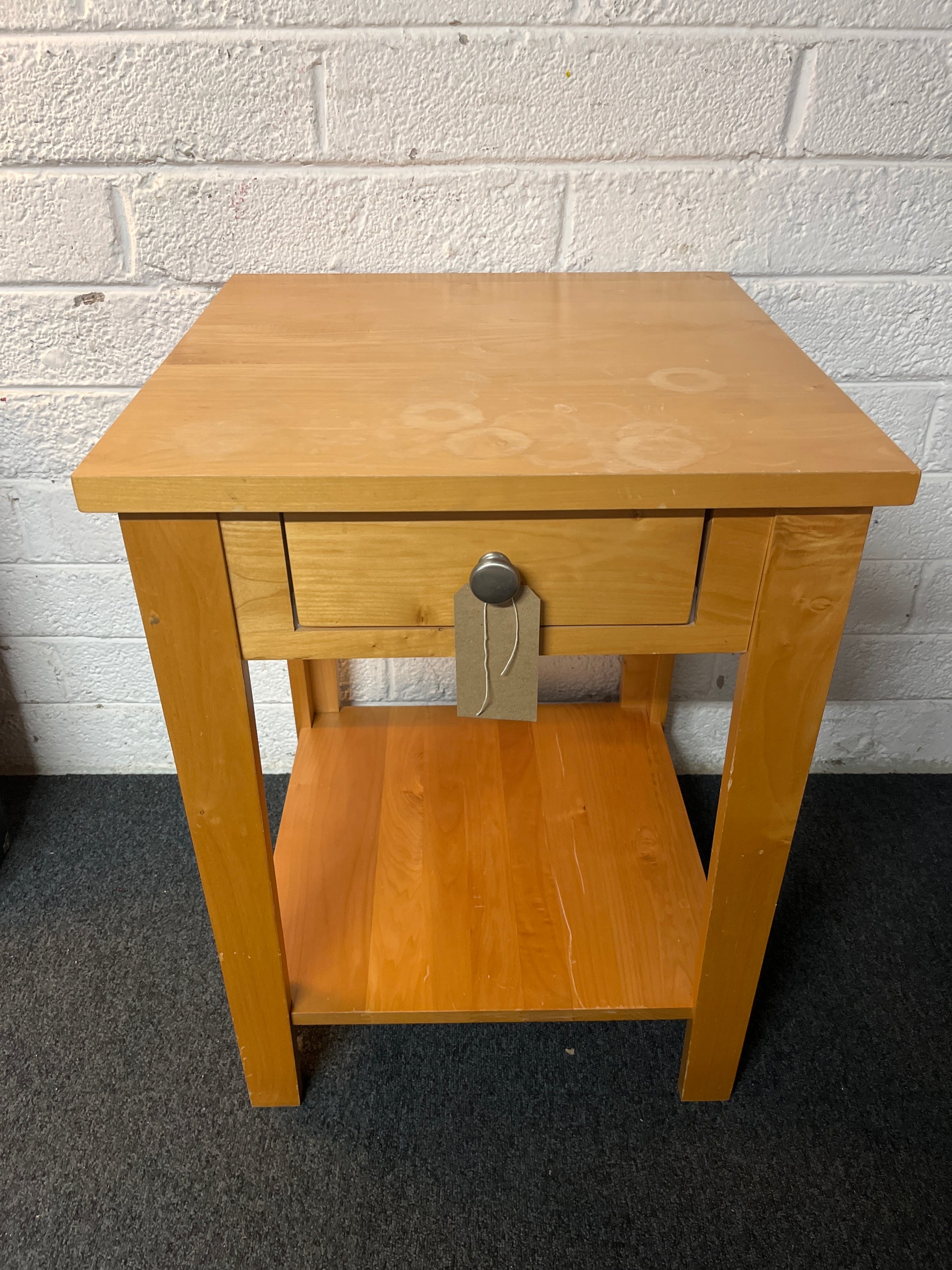 Solid oak 1 drawer bedside table 2225