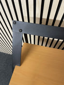 Black metal framed beech tiered display unit 44684