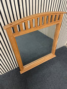 Solid pine large framed ornate mirror 90Wx104H 44547