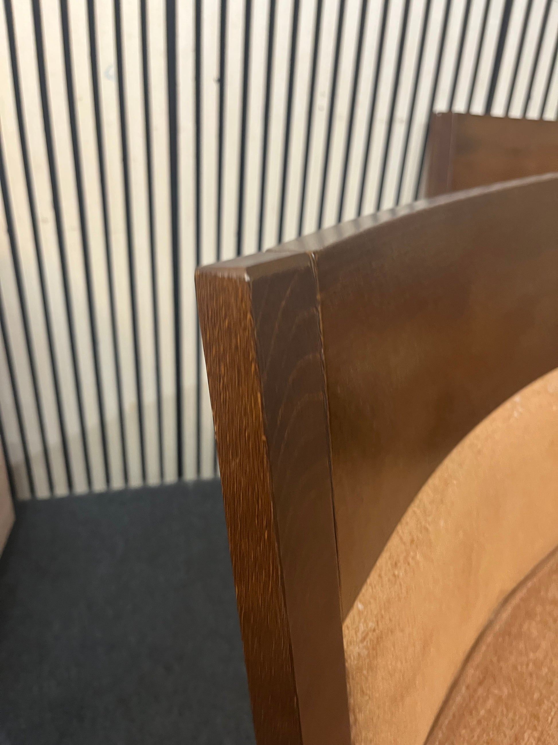 Solid Walnut dining chair with apricot mixed fabric seat (SET OF 4) 43805A