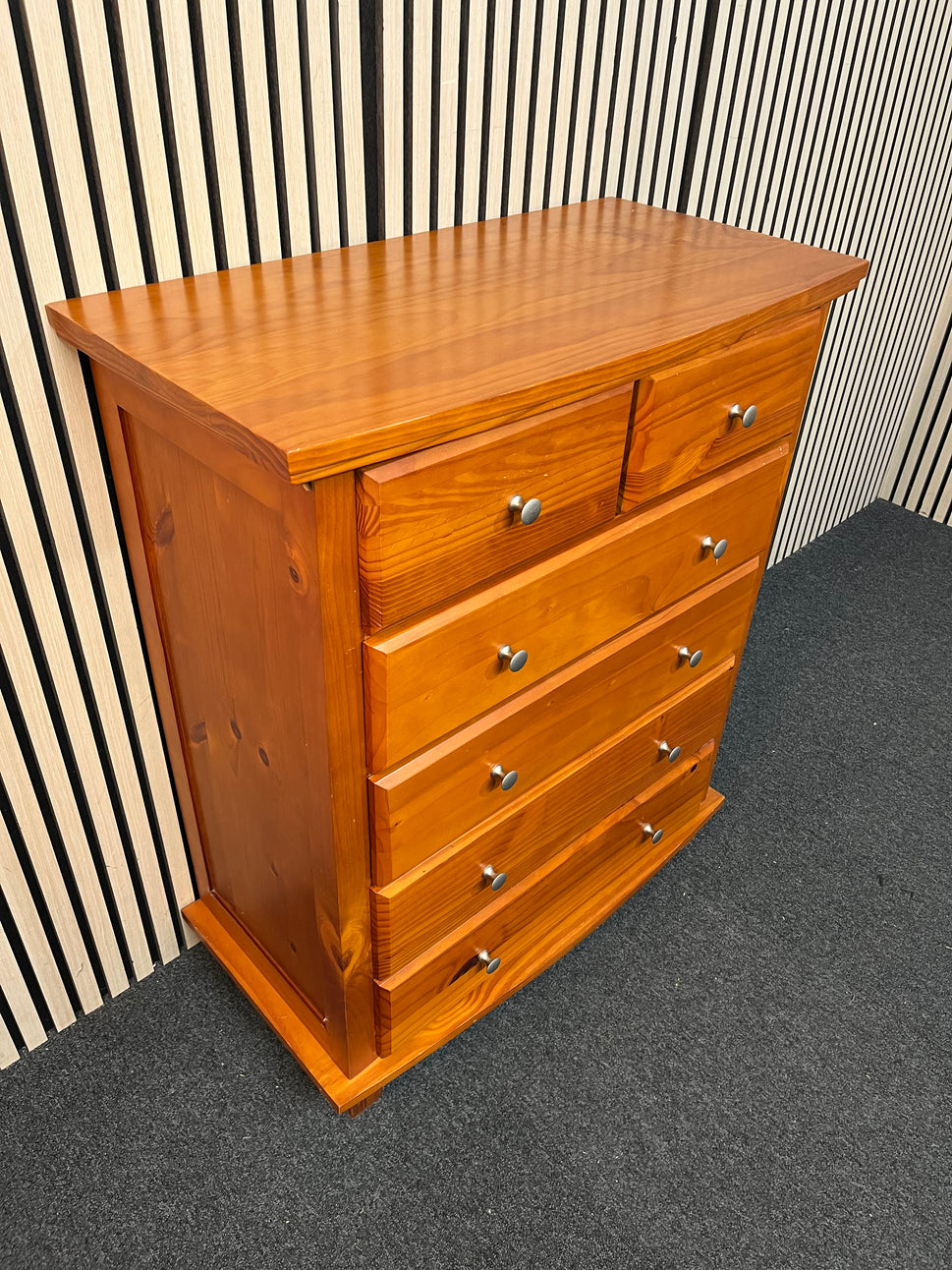 4+2 tall solid pine chest of drawers (H 97 x W 80 x D 40 cm) 3126
