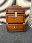 Mahogany 3 drawer bedside locker 44649