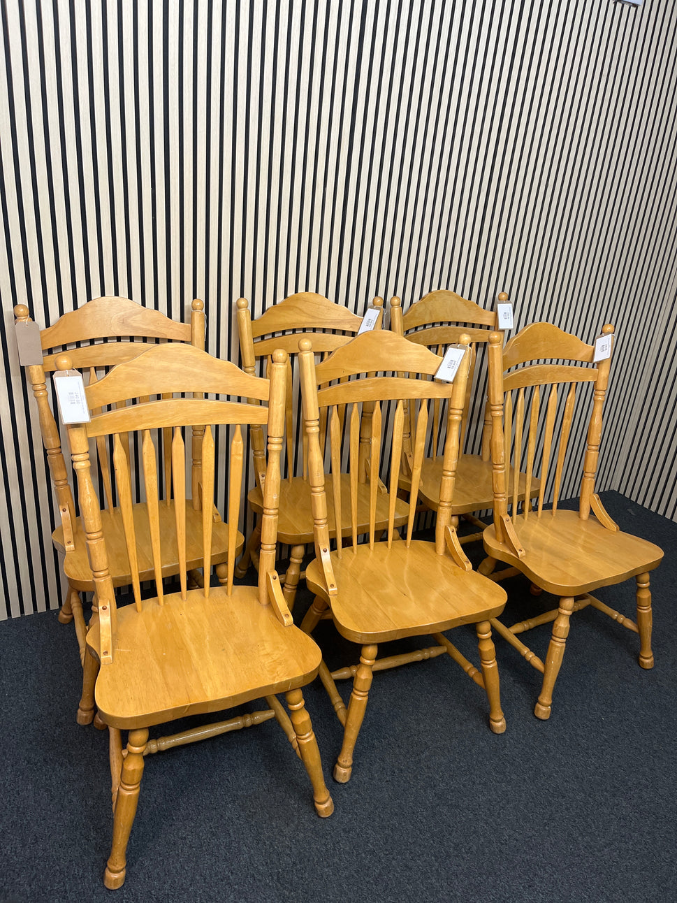 Solid hardwood spindle back dining chair (SET OF 6) 3225