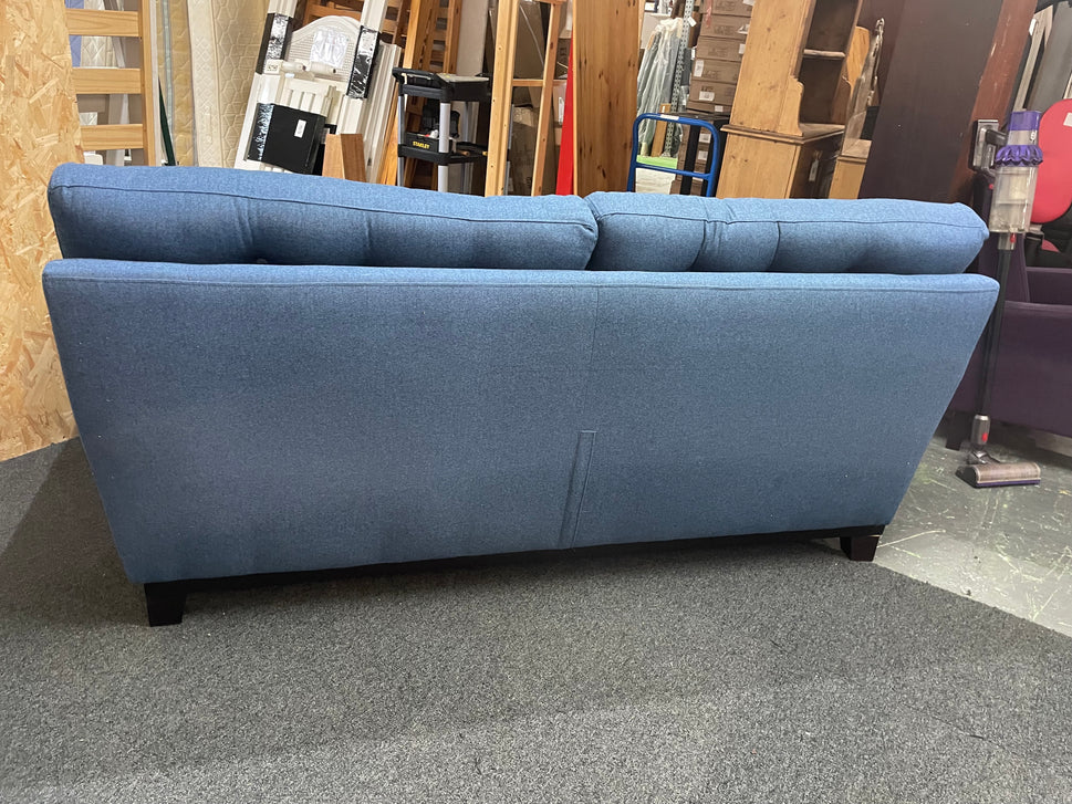 3+2 dark royal blue fabric sofa suite (Widths: 190 and 210 cm, depth: 100 cm each) 1126