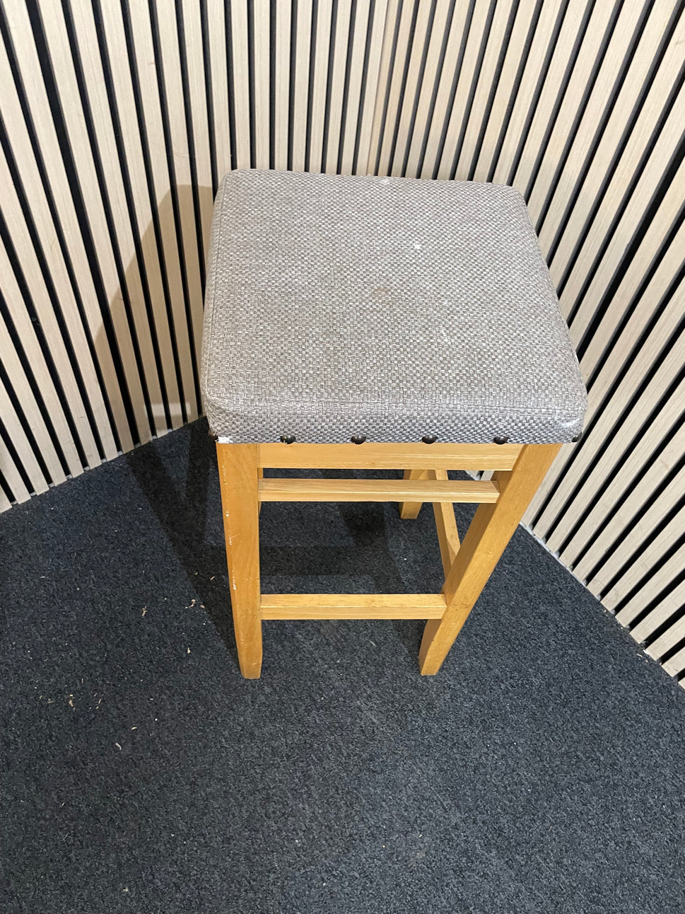 Fabric Square High Bar Stool 1126