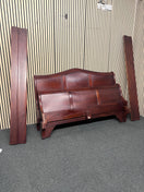 Mahogany finish sleigh bed frame 5ft king size 44779