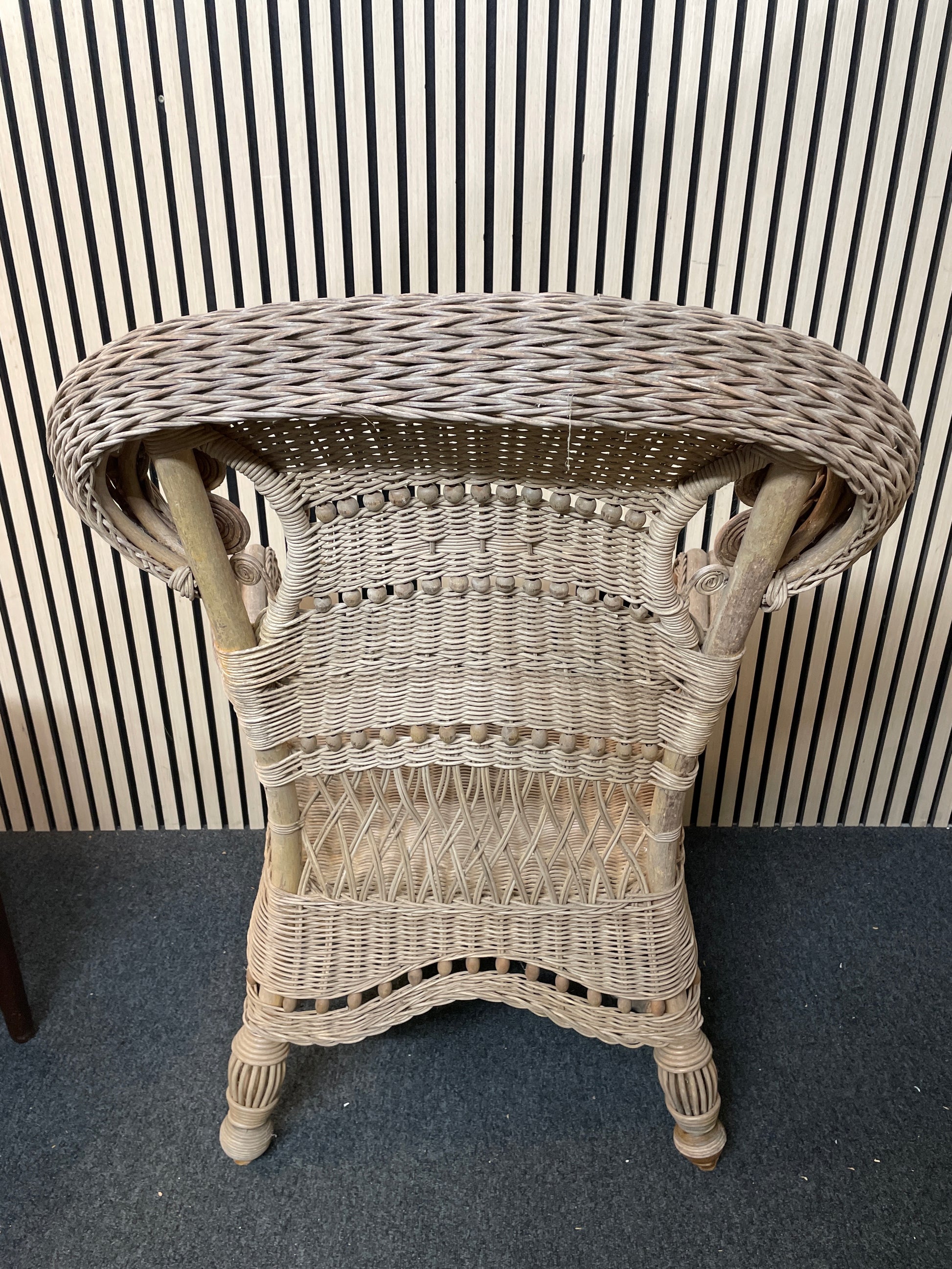 High back wicker armchair 1126