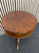Mahogany circular 2-drawer lamptable, height 62 cm, diameter 55 cm 44683