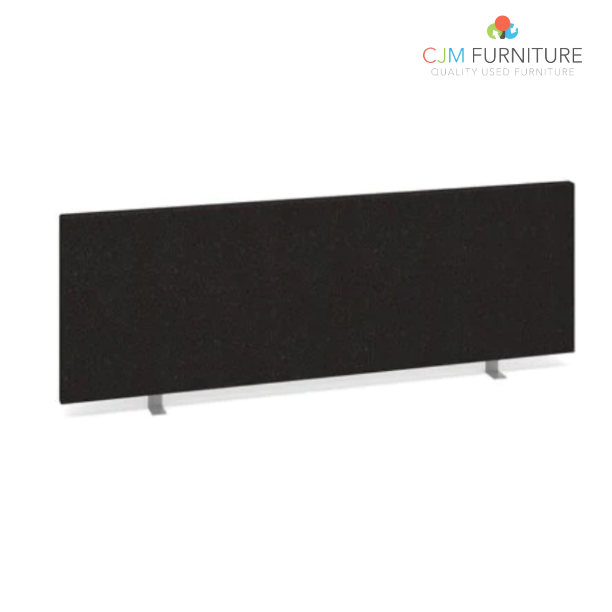 Straight desktop fabric screen - Various finishes (1200mm Wide x 400mm High)