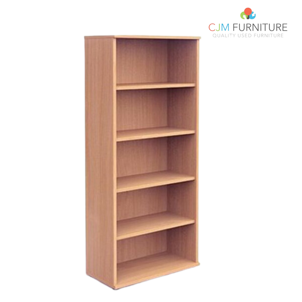 IB2000BCH (BRAND NEW AVAILABLE IN WHITE OR BEECH ONLY) 2000H Bookcase, 5 Adjustable Shelves, 2000H x 400D x 800W