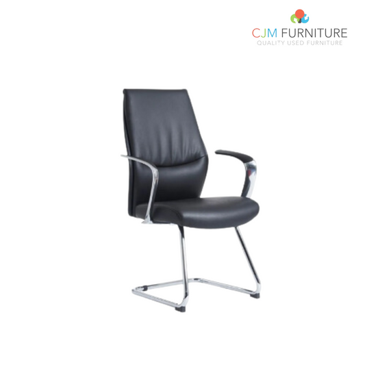 NEW limoges Executive Medium back chair with chrome
cantilever base Black