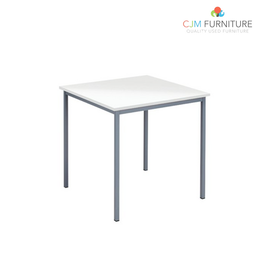 Silver frame canteen table 700 x 700