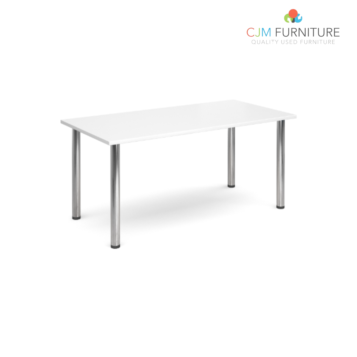 Study desk with chrome legs - Various Finishes (1200mm Wide x 600mm Deep)