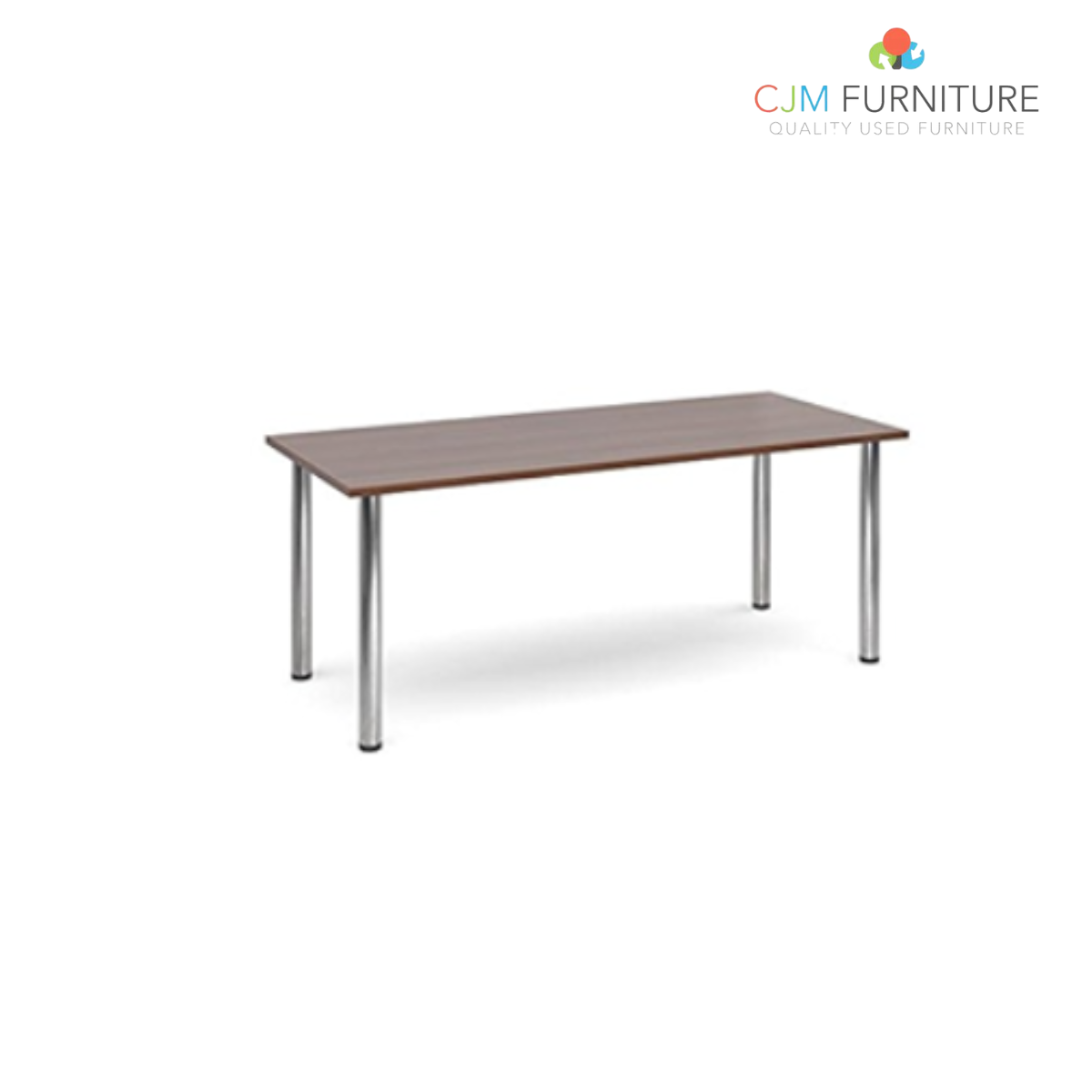Study desk with chrome legs - Various Finishes (900mm Wide x 600mm Deep)