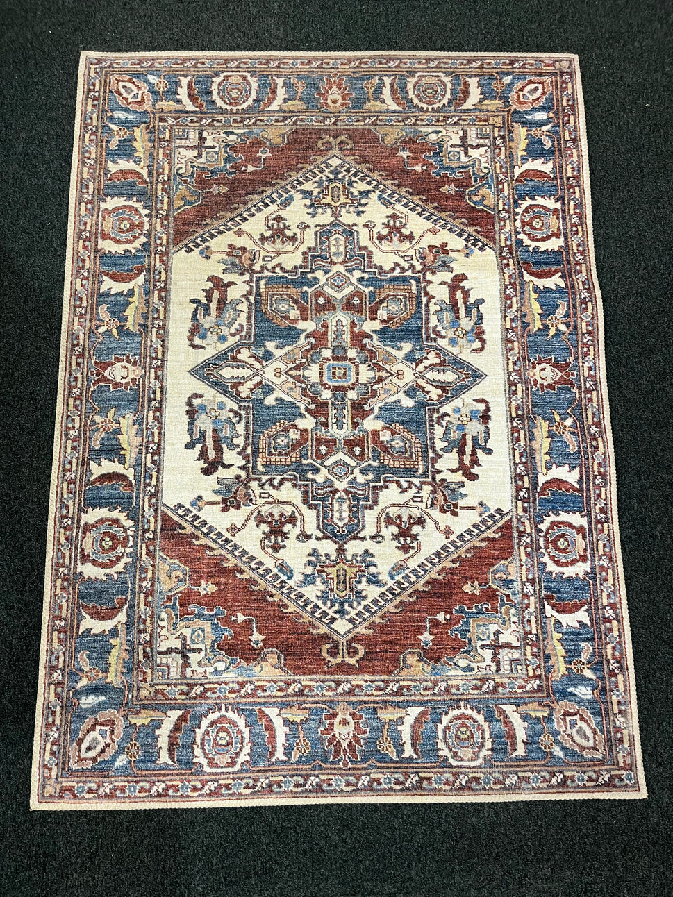 Small wool mix fabric rug (120 x 170 cm) 1126