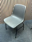 polypropylene stacking chair with metal frame
