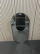 Full length curved mirror with black metal edging (H 120 x 60 cm) 44603