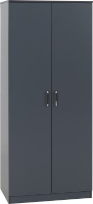 NEW Dakota 2 door wardrobe- Dark Grey ASSEMBLED PRICE IS €245