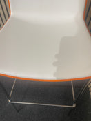 white and orange polypropelene breakfast bar stool 44691