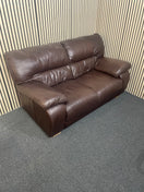 Dark brown leather two seater sofa (width 165 cm depth 87 cm) 44613