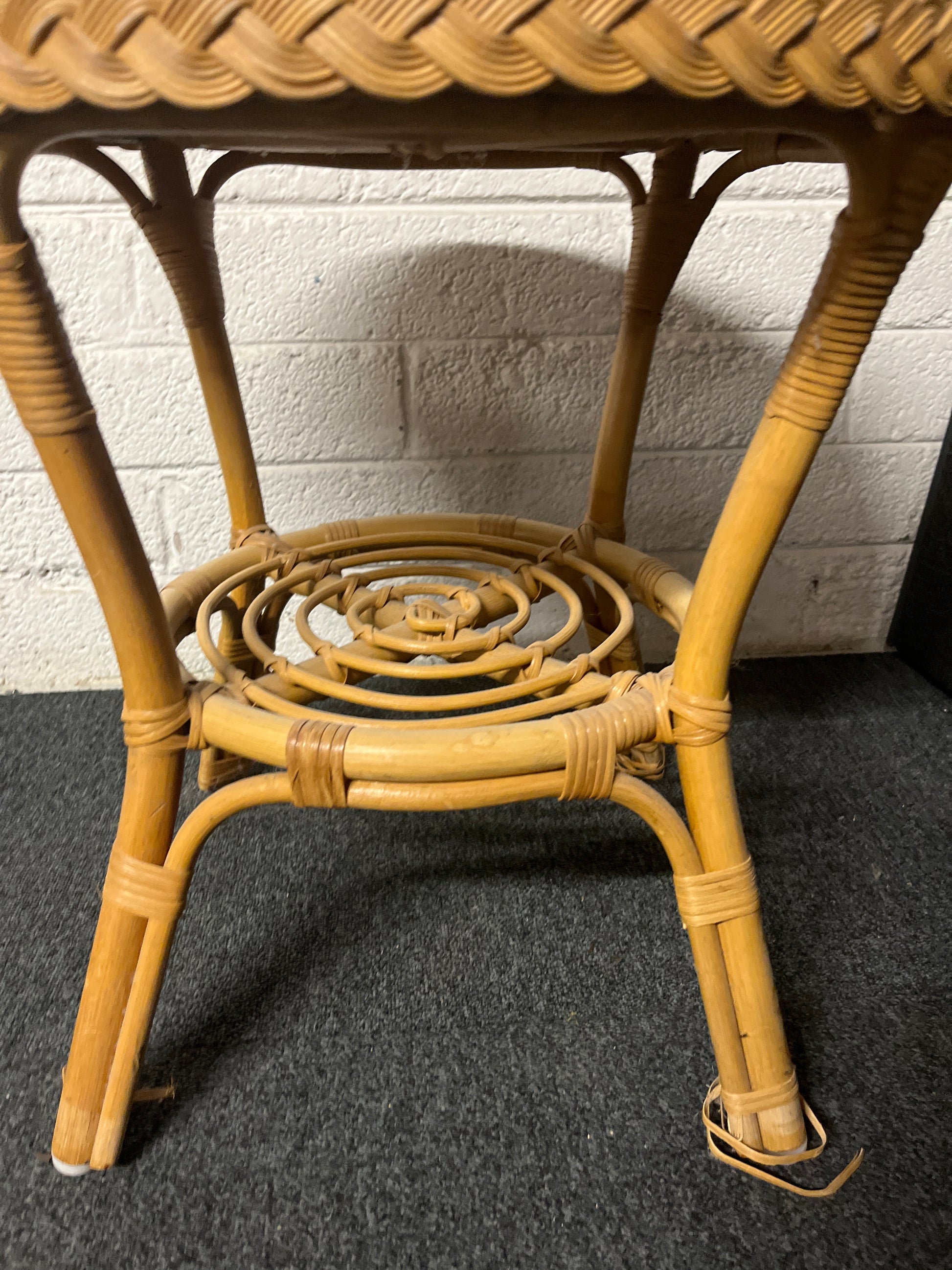 Circular rattan coffee table (H 55 x diameter 55 mm) 2225