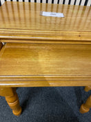 Gold-stained solid wood nest of tables 44680