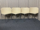 Cream leatherette curved dining chair (set of 4)
44616