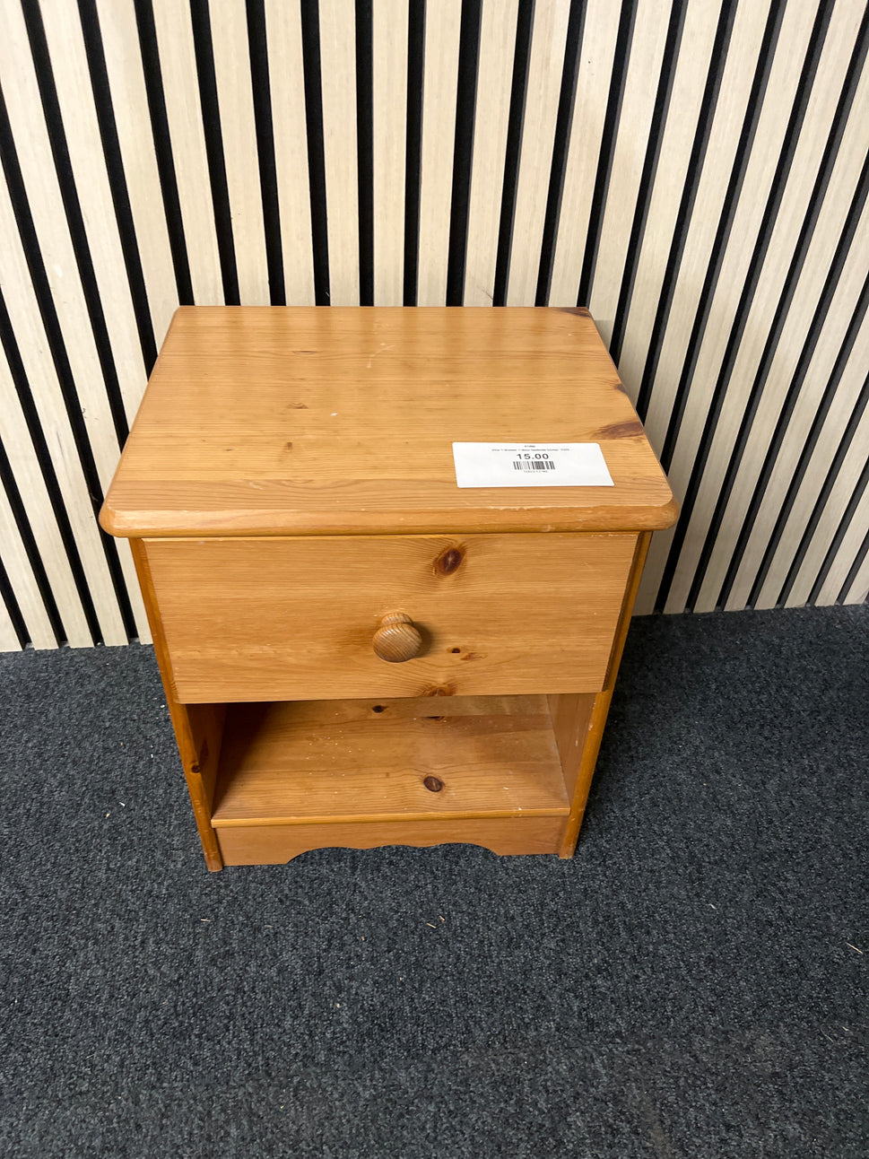 pine 1 drawer 1 door bedside locker 3325