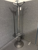 Coat stand with 8 coat hooks and 8 umbrella hooks 1730 mm high - black