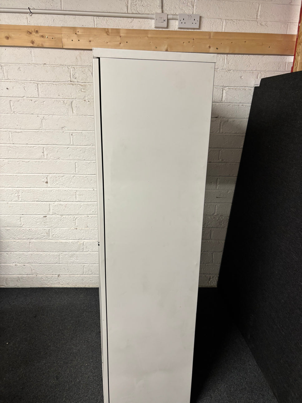 SECONDHAND MARGIN tall 6x3 grey steel storage unit with shelves
