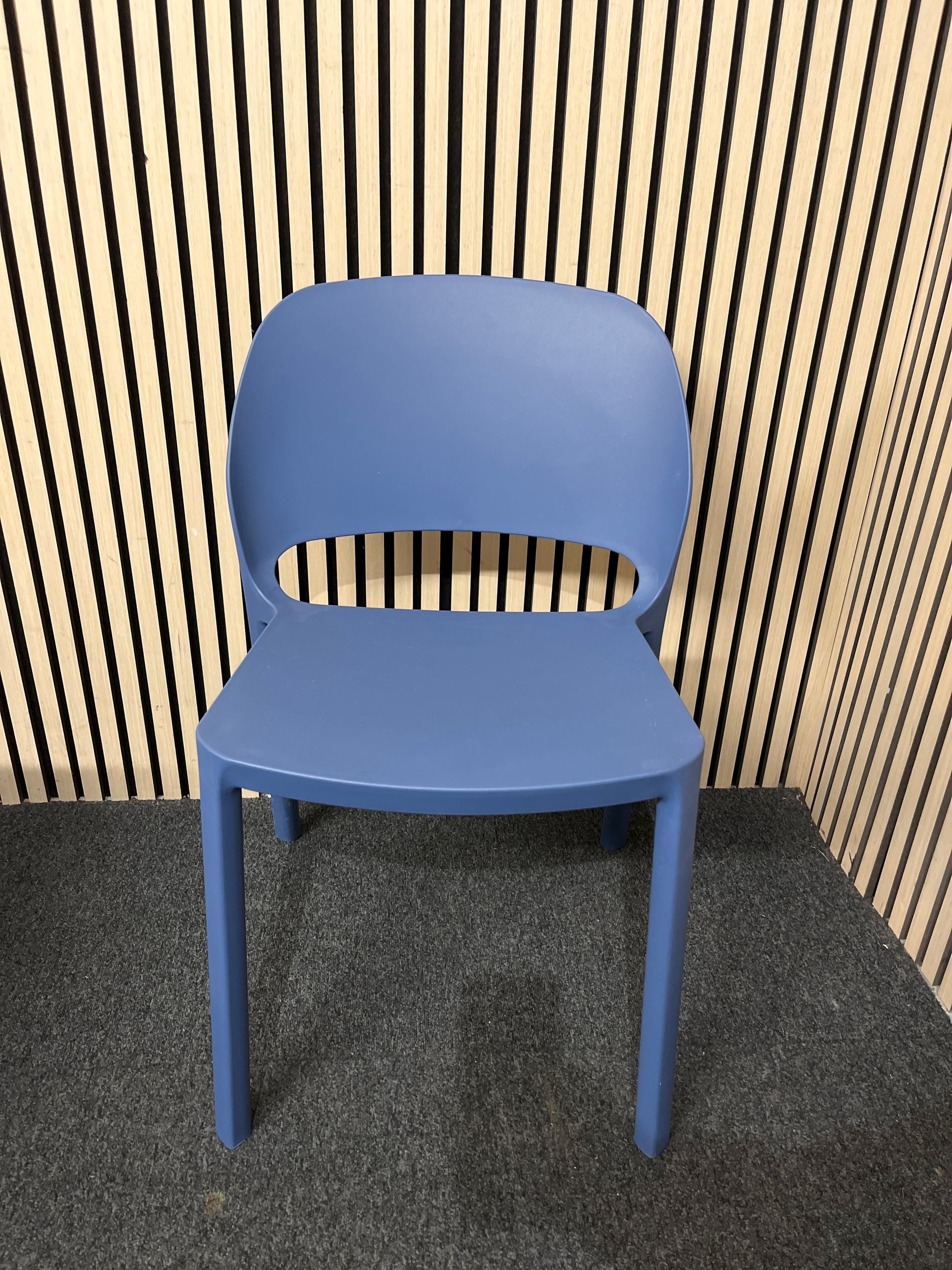 NEW Contra one piece polypropylene Chair - Blue. BRAND NEW STACKABLE. PRICE INC VAT. OTHER COLOUR OPTIONS AVAILABLE ALSO