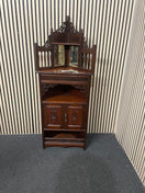 Mahogany 2 door corner storage unit (H 153 x W 62 x D 32 cm) 44648