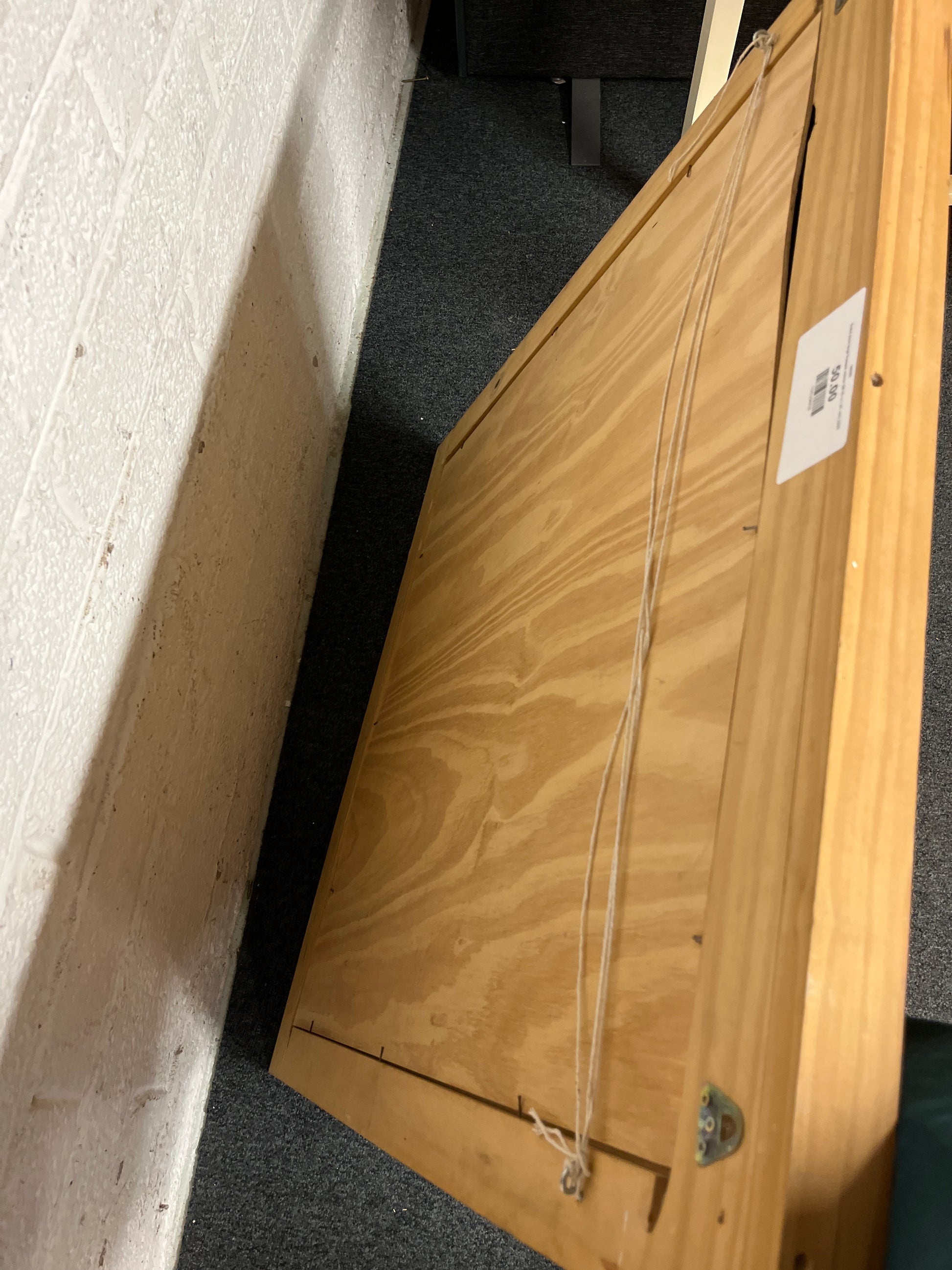 Solid pine large framed mirror (W 93 x L 91 cm) 2225