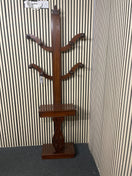 Ornate mahogany tall hat and coat stand (H 214 x W 80 x D 30 cm) 44641