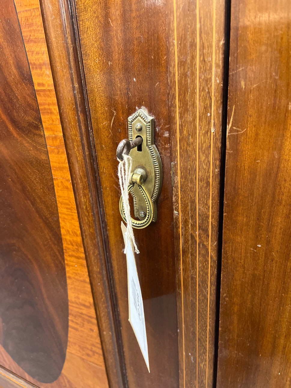 Antique Edwardian 2 door 3 drawer mahogany inlaid wardrobe 3225