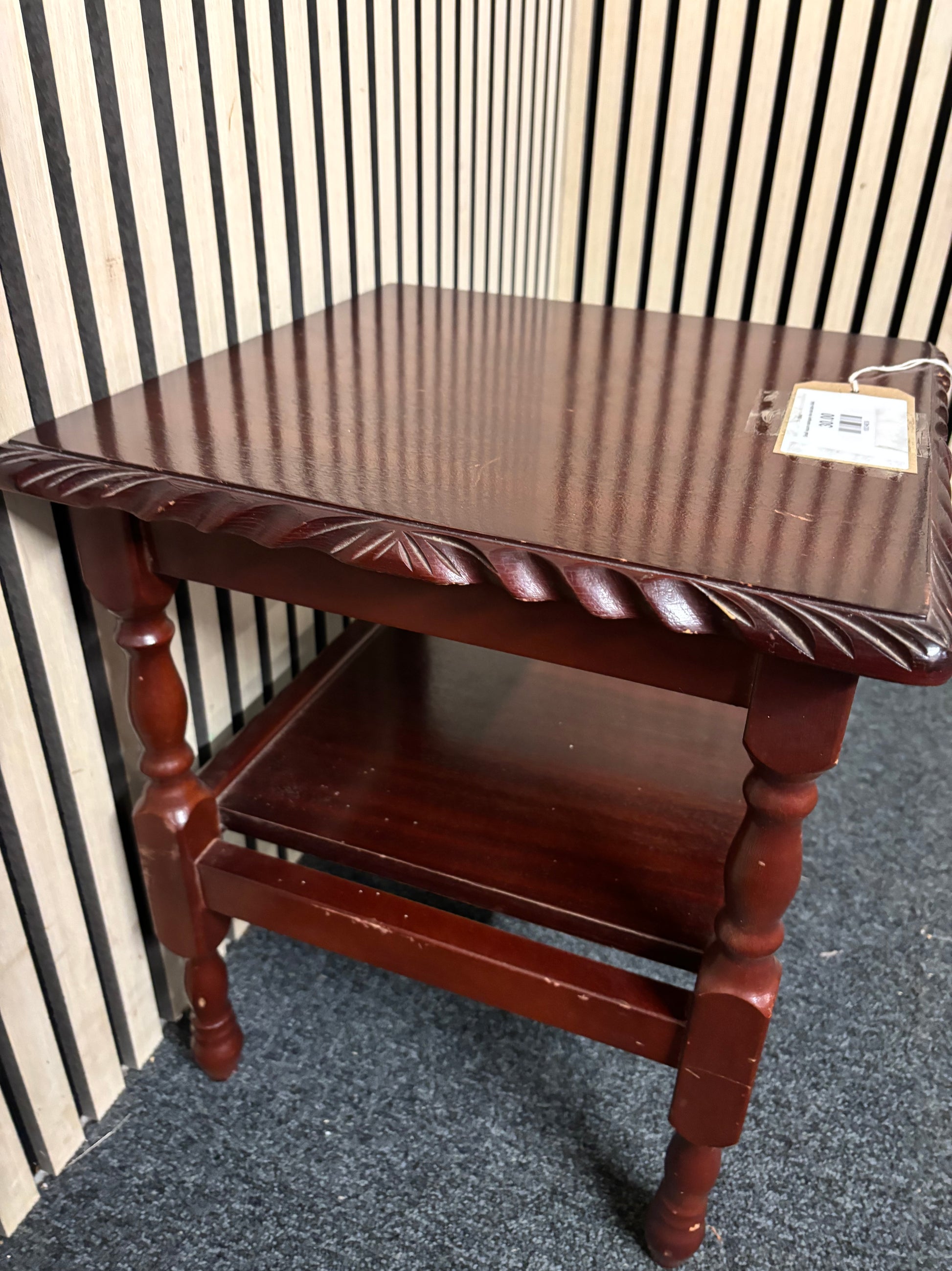 Small square mahogany low side table 43646