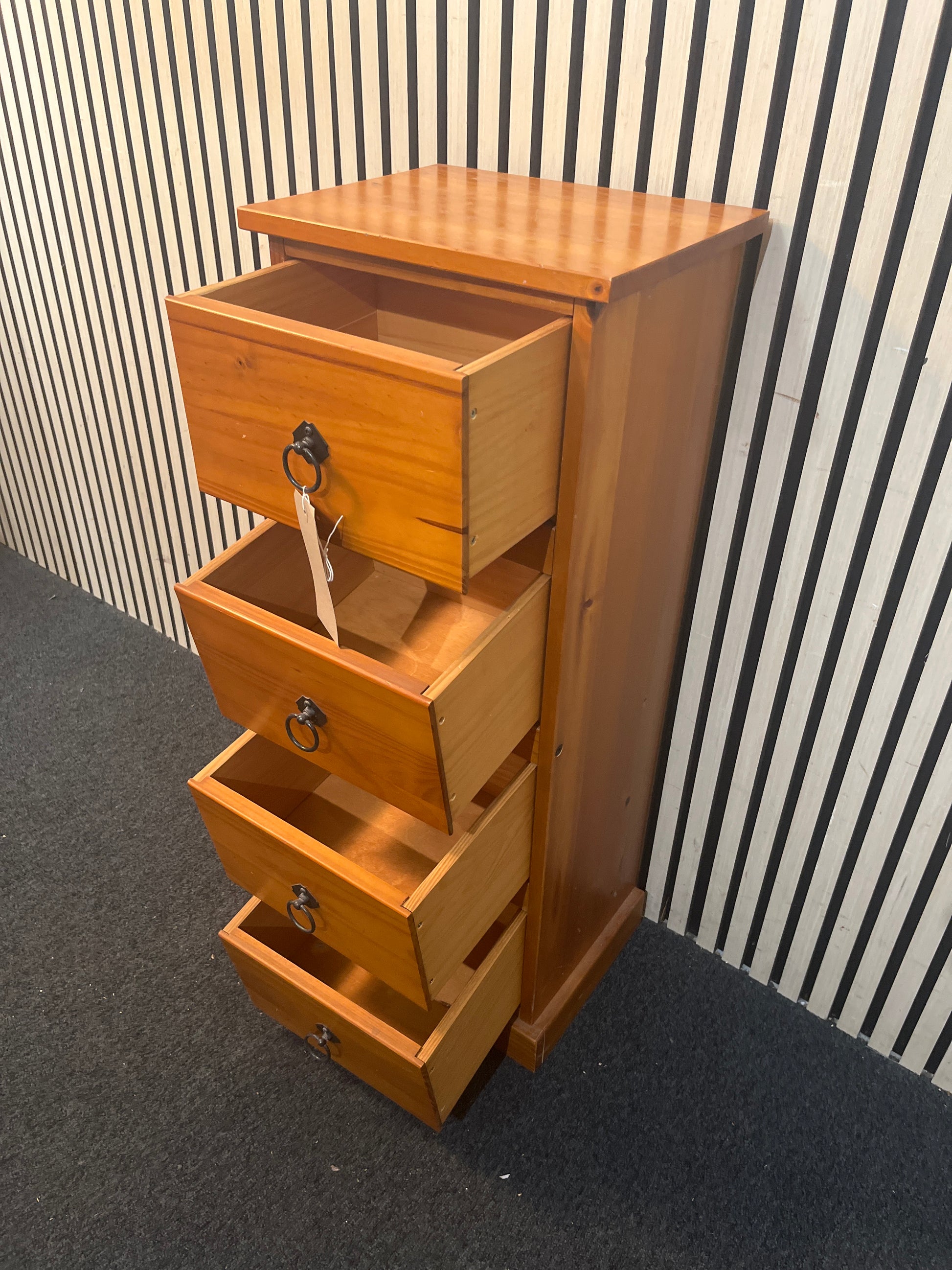 4 drawer solid pine tallboy 43760