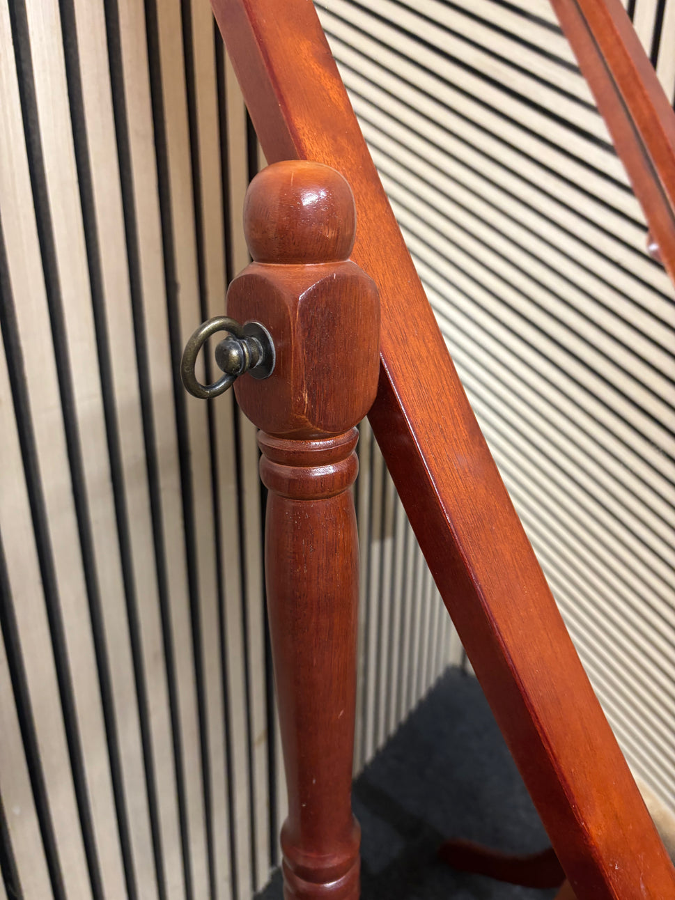 Cheval floor standing mirror dark wood 43827