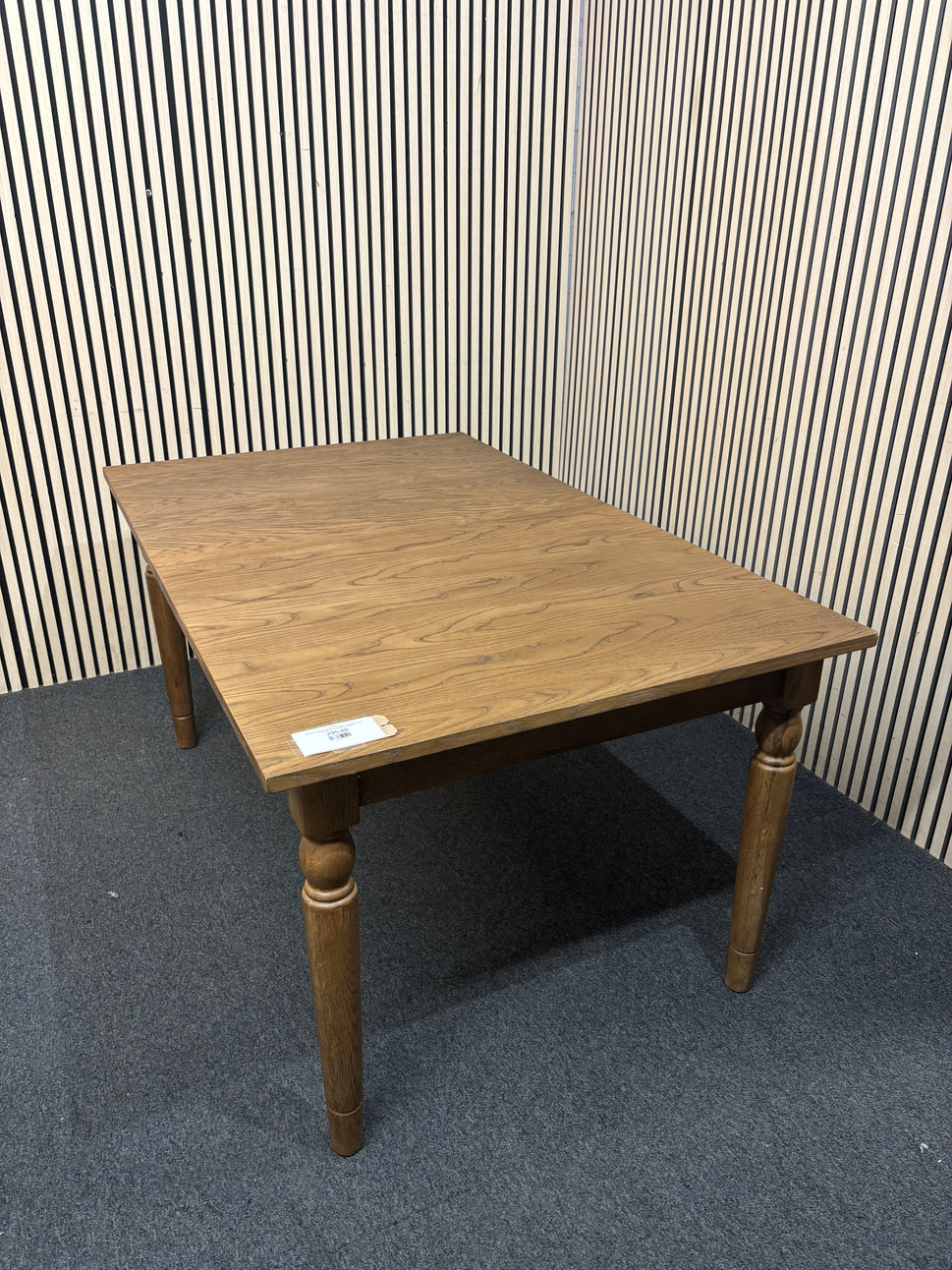 Solid oak large rectangular extendable dining table (H 75 x L 150, 240 extnd x W 95 cm) 43852