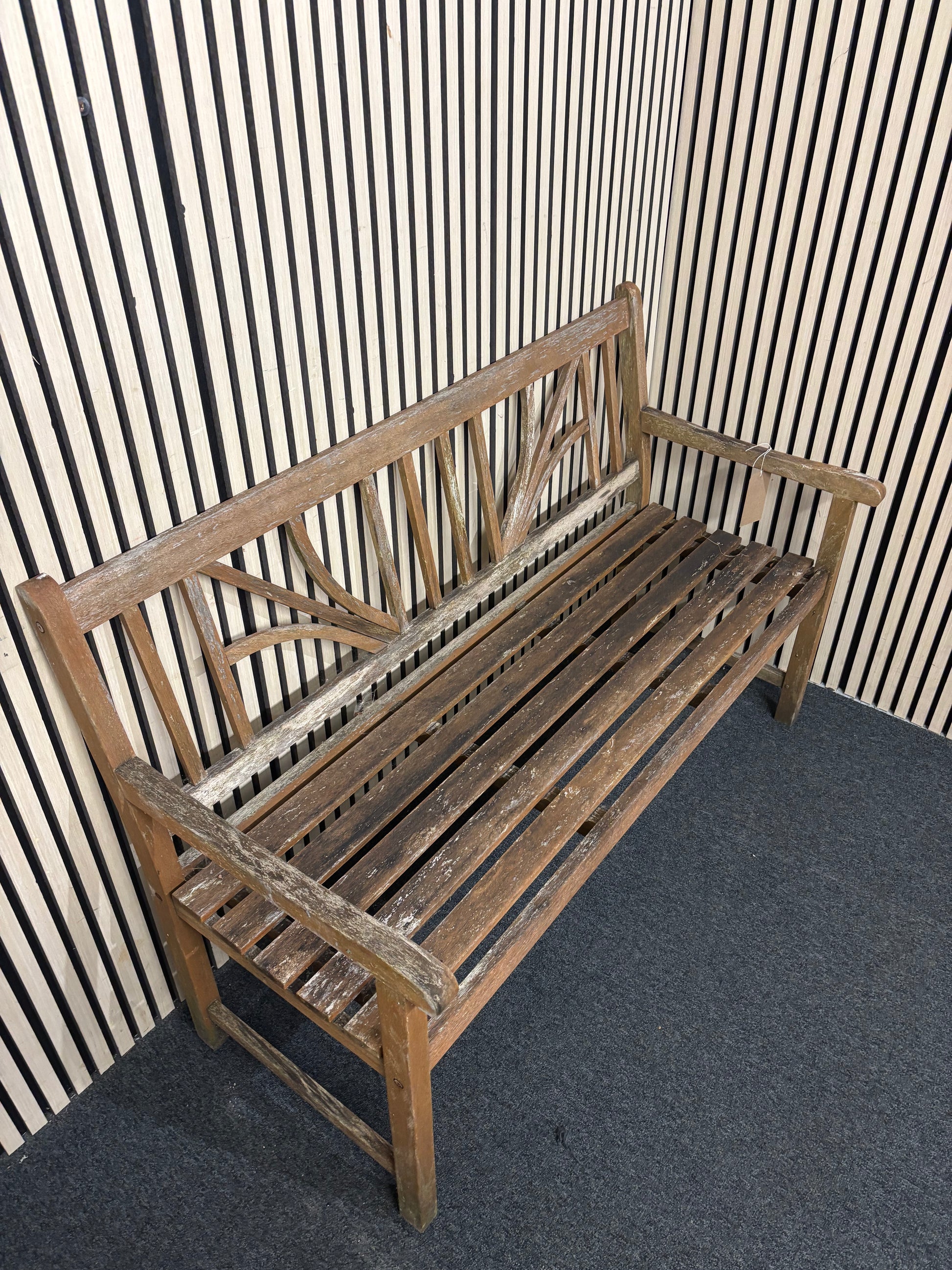Dark wood stained picnic bench (W 136 x D 55 cm) 43876
