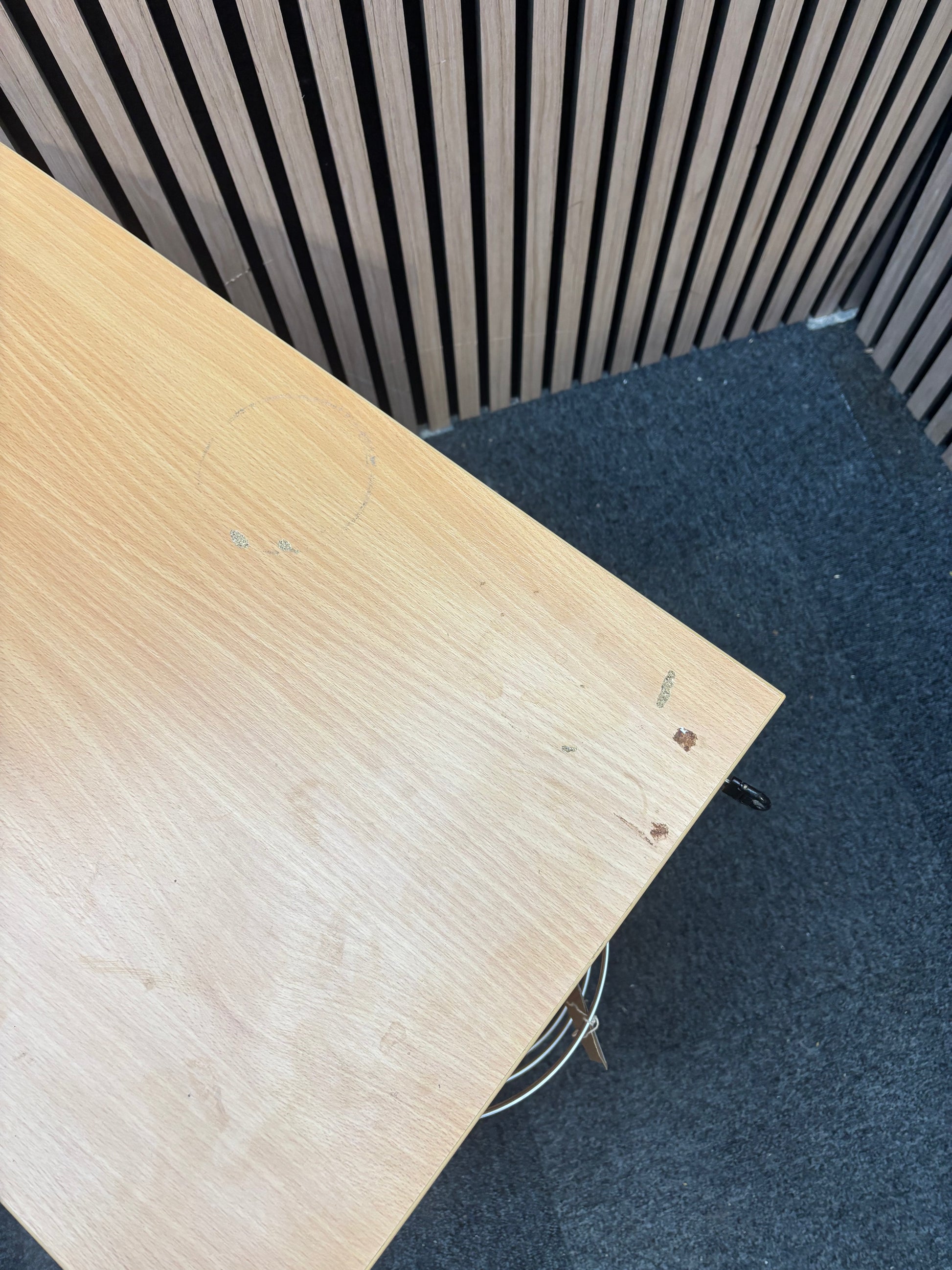 Beech 3 drawer mobile pedestal with key J3863