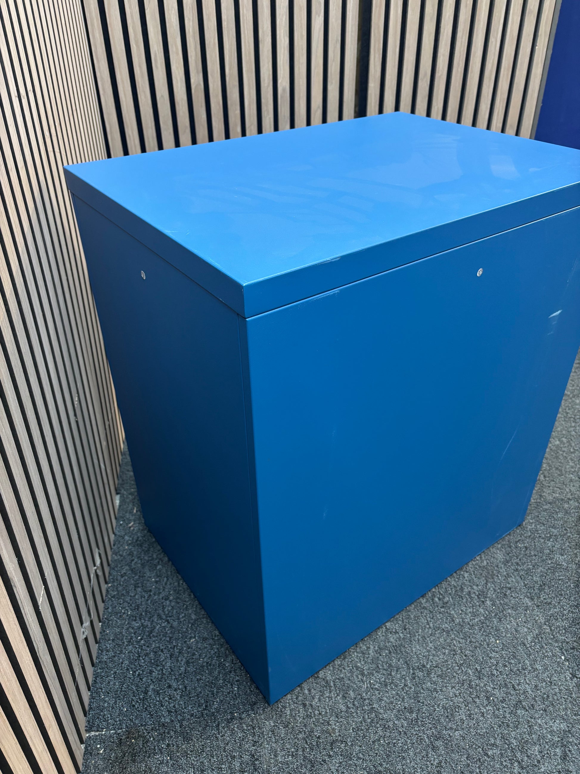 Blue GO 2 drawer filing cabinet