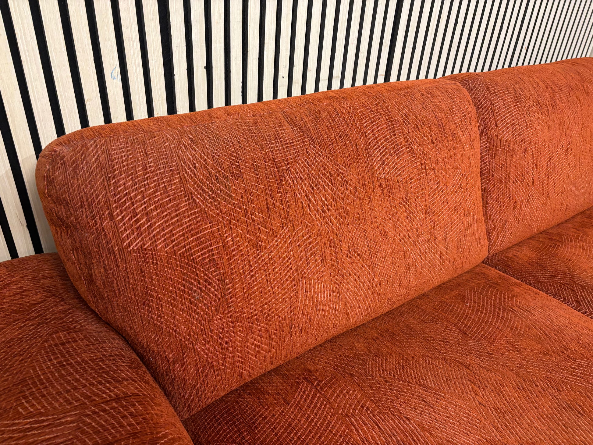 Burnt orange 3+1 fabric sofa suite 44225