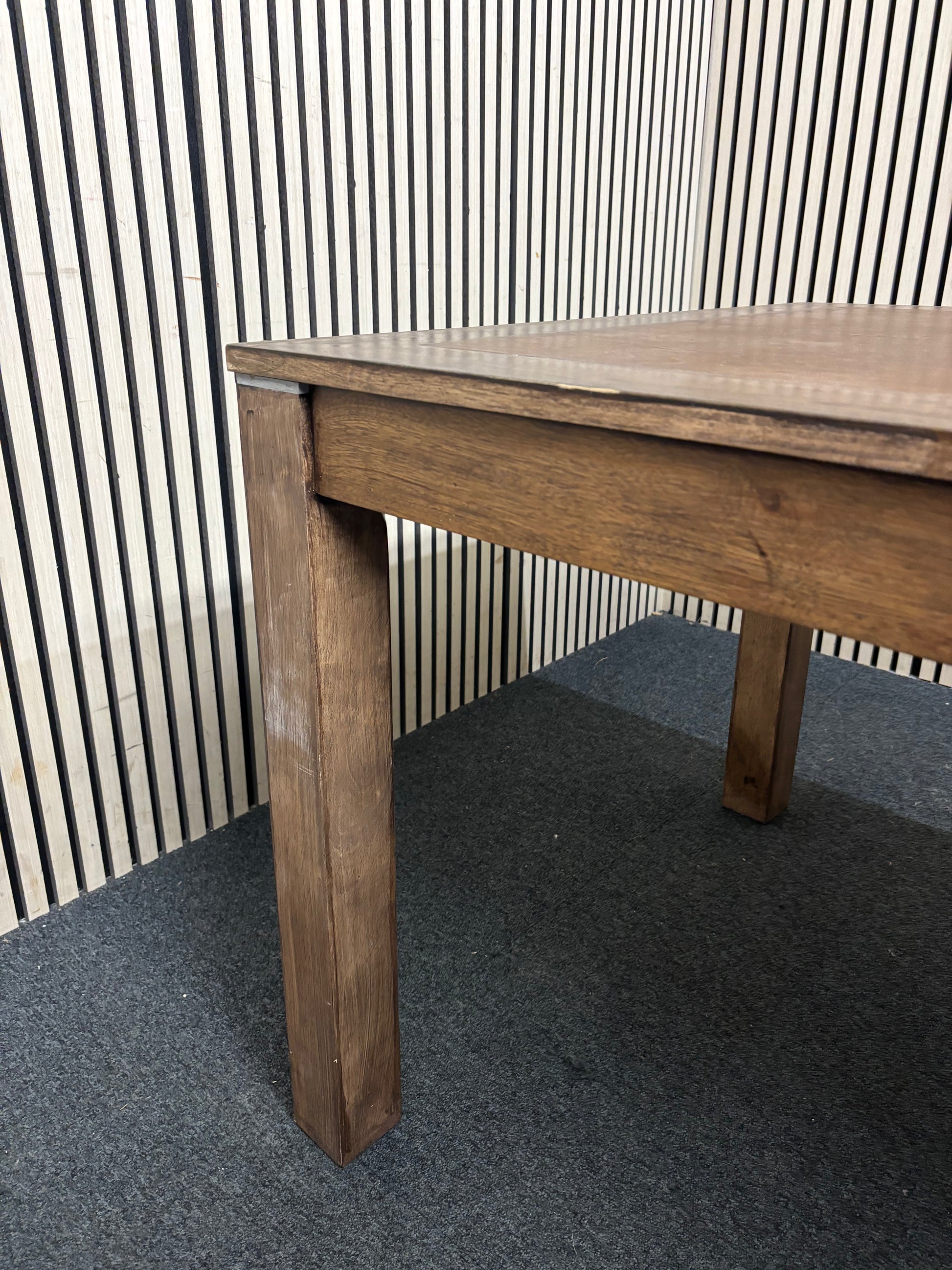 Rectangular dark wood dining table dark wood stained (150 x 90 cm) 44210