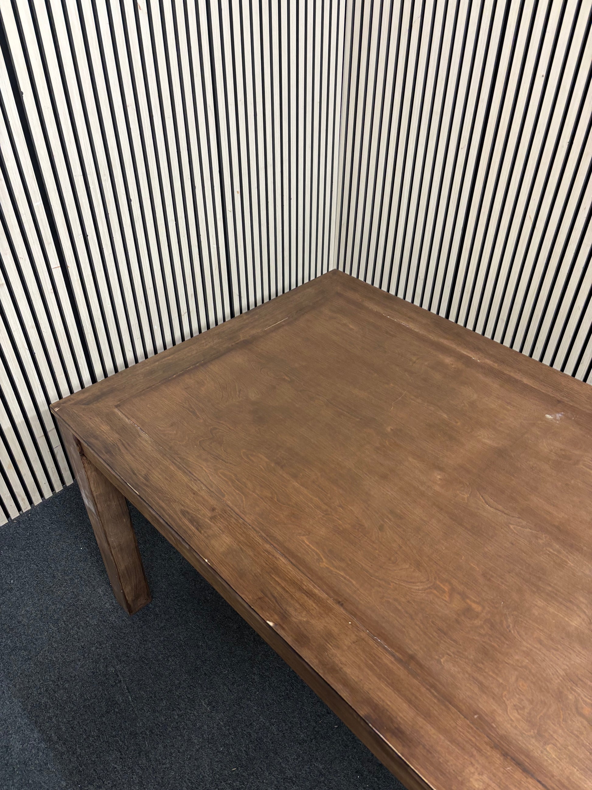Rectangular dark wood dining table dark wood stained (150 x 90 cm) 44210