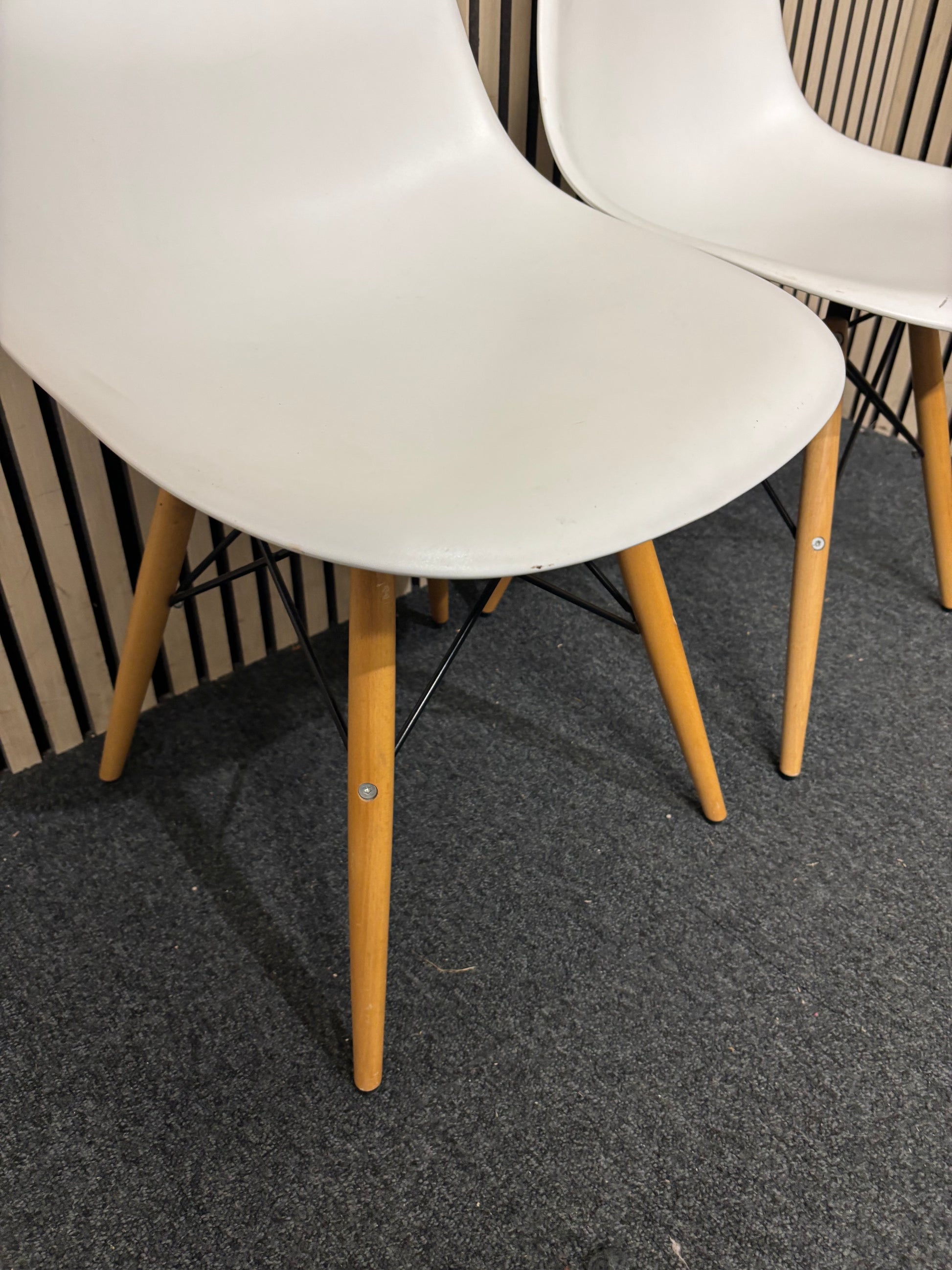 white plastic shell kitchen dining chair (SET OF 2) 44222