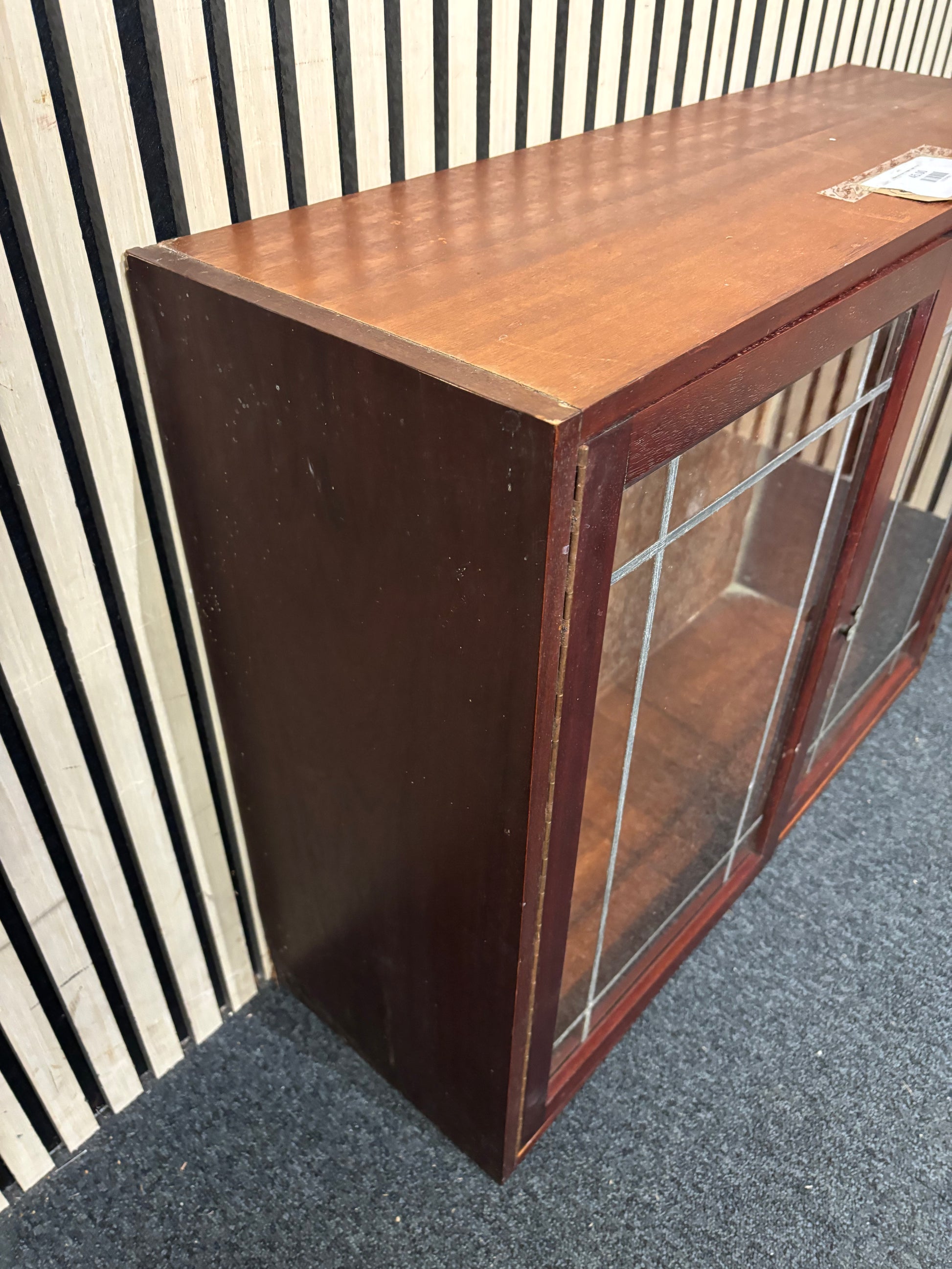 2 door mahogany display case 44213