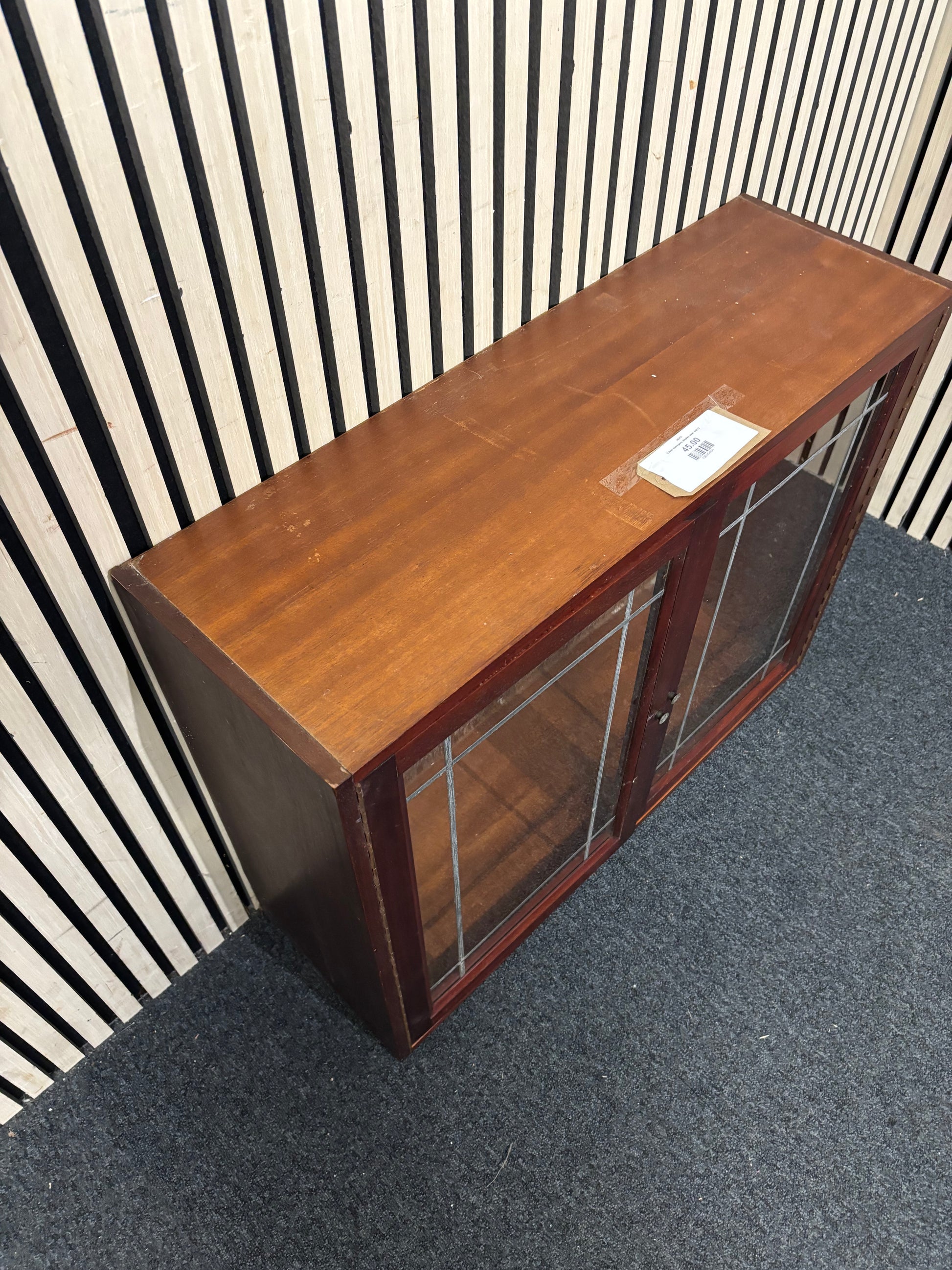 2 door mahogany display case 44213