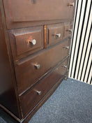 Tall mahogany tall stag chest of drawers (H 112 x W 82 x D 47 cm) 44628